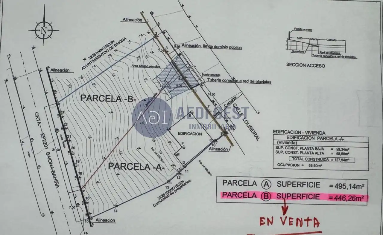 Terreny residencial en venda a Baiona, imagen 3