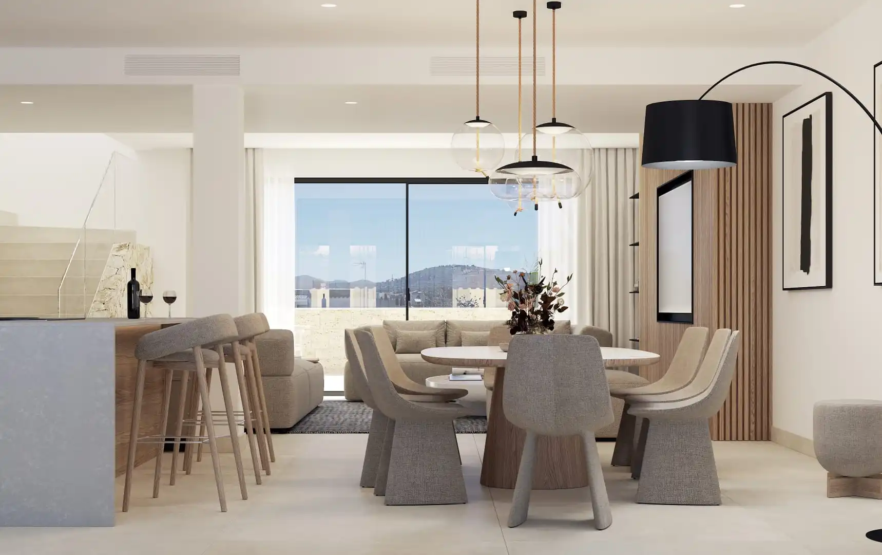 Esszimmer von Dachboden zum Verkauf in Artà mit Klimaanlage, Heizung und Terrasse