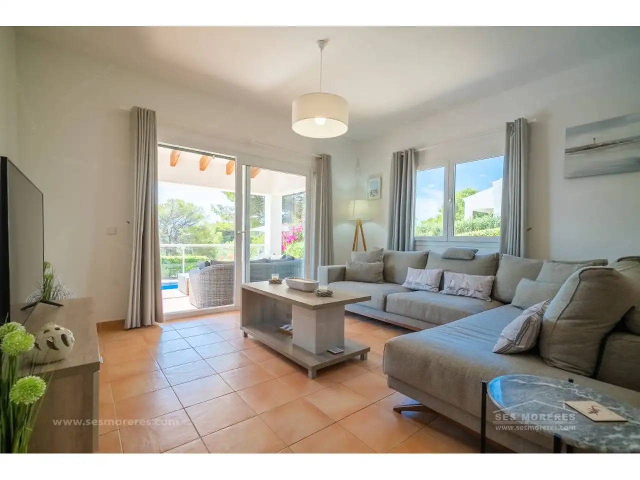Living room of Houses for sale in Es Mercadal  with Air Conditioner, Private garden and Terrace