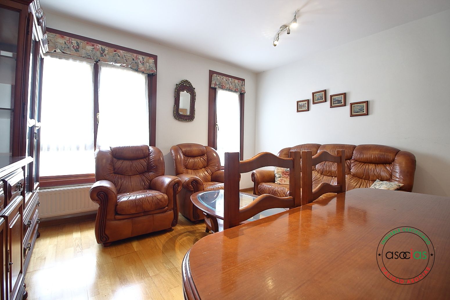 Living room of Flat for sale in Gijón   with Heating, Parquet flooring and Storage room