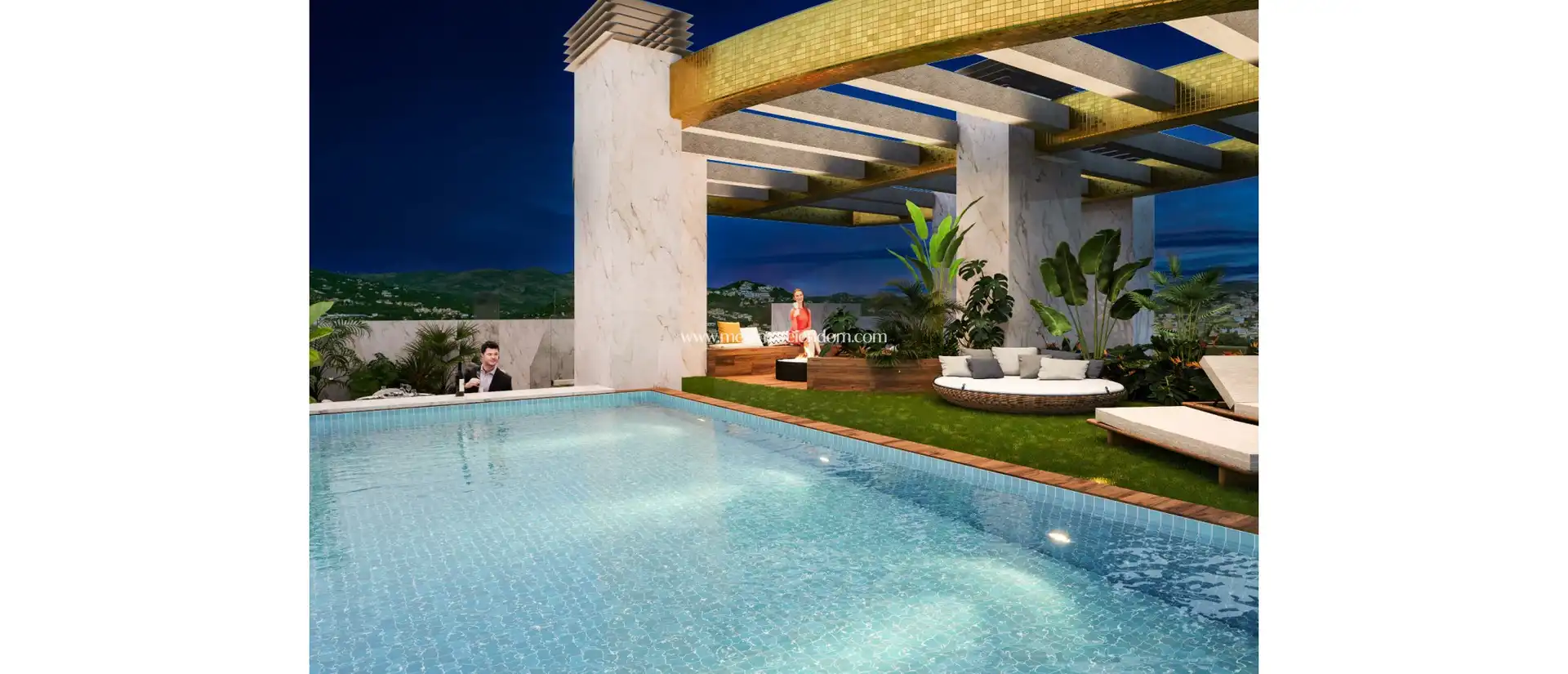 Schwimmbecken von Wohnung zum Verkauf in Calpe / Calp mit Terrasse