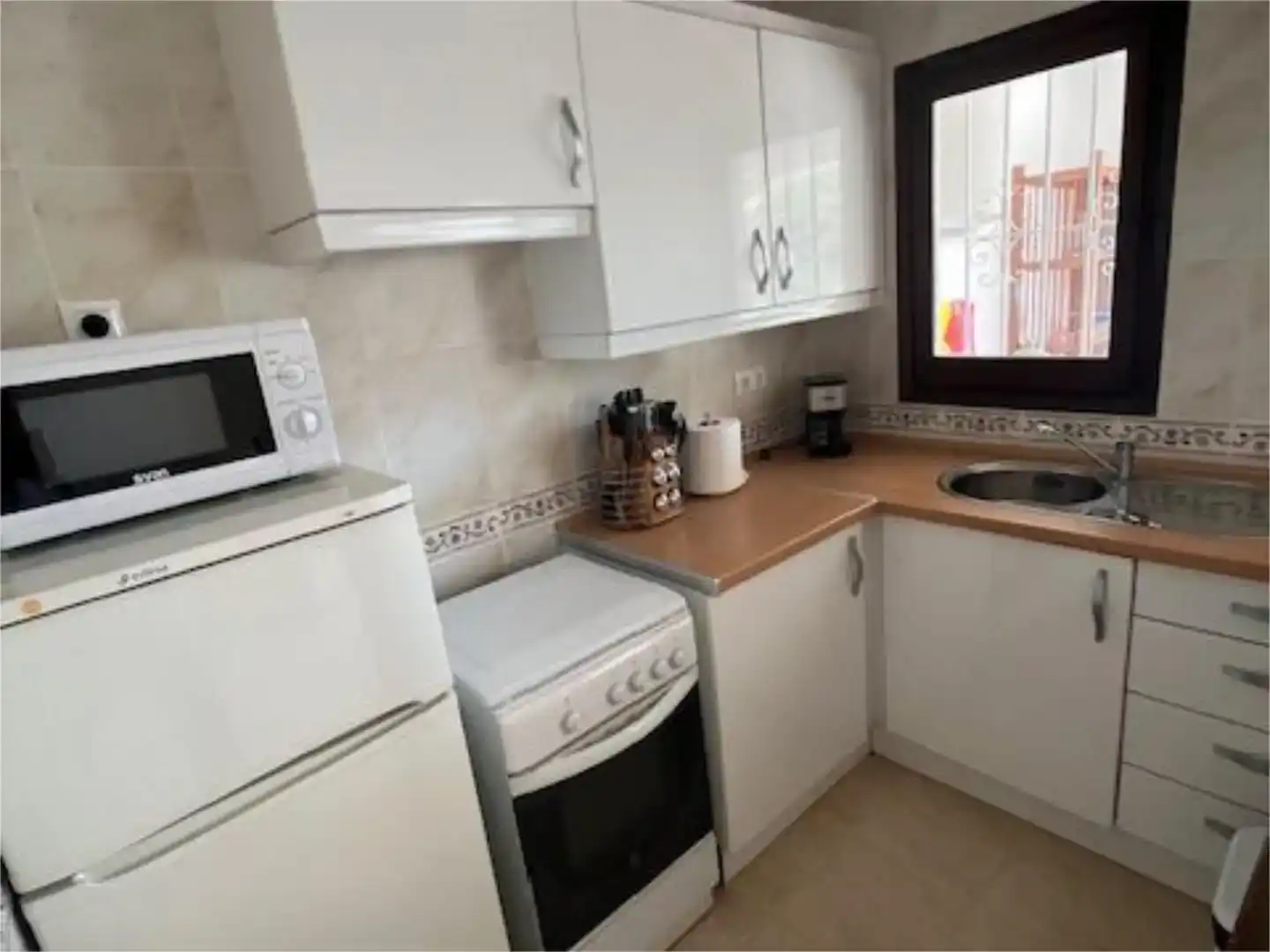 Kitchen of Flat for rent in Benissa  with Air Conditioner, Private garden and Swimming Pool