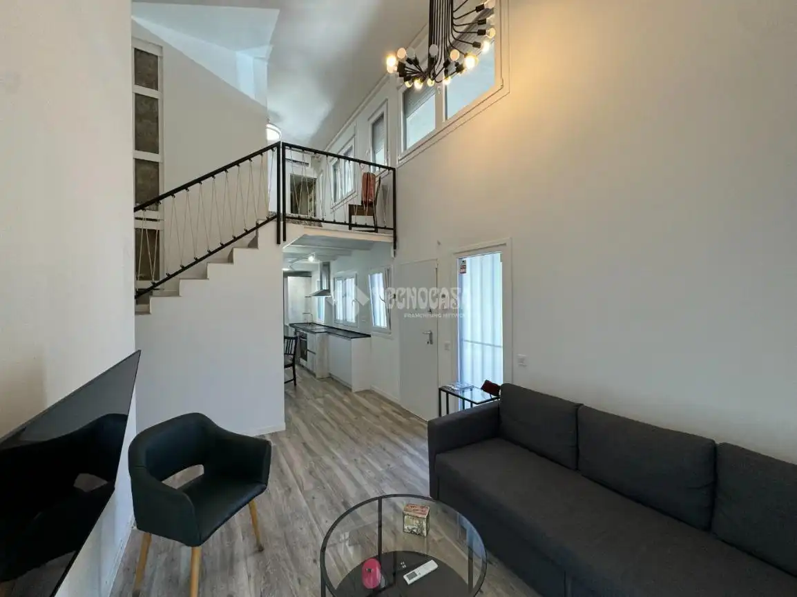 Wohnzimmer von Wohnung zur Miete in Madrid mit Klimaanlage, Heizung und Parkett