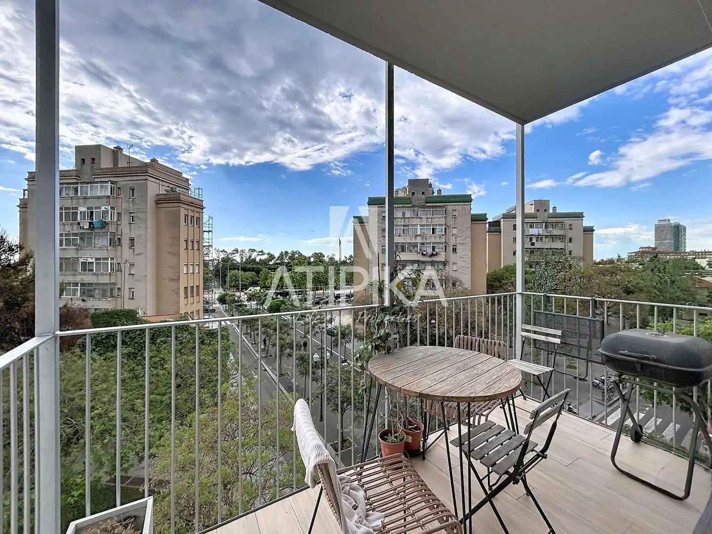 Balcony of Flat for rent in Barcelona  with Air Conditioner, Parquet flooring and Terrace