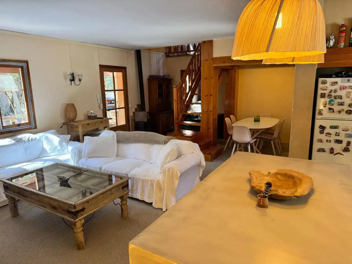 Sala d'estar de Finca rústica de lloguer en Algaida amb Jardí privat, Piscina i Moblat