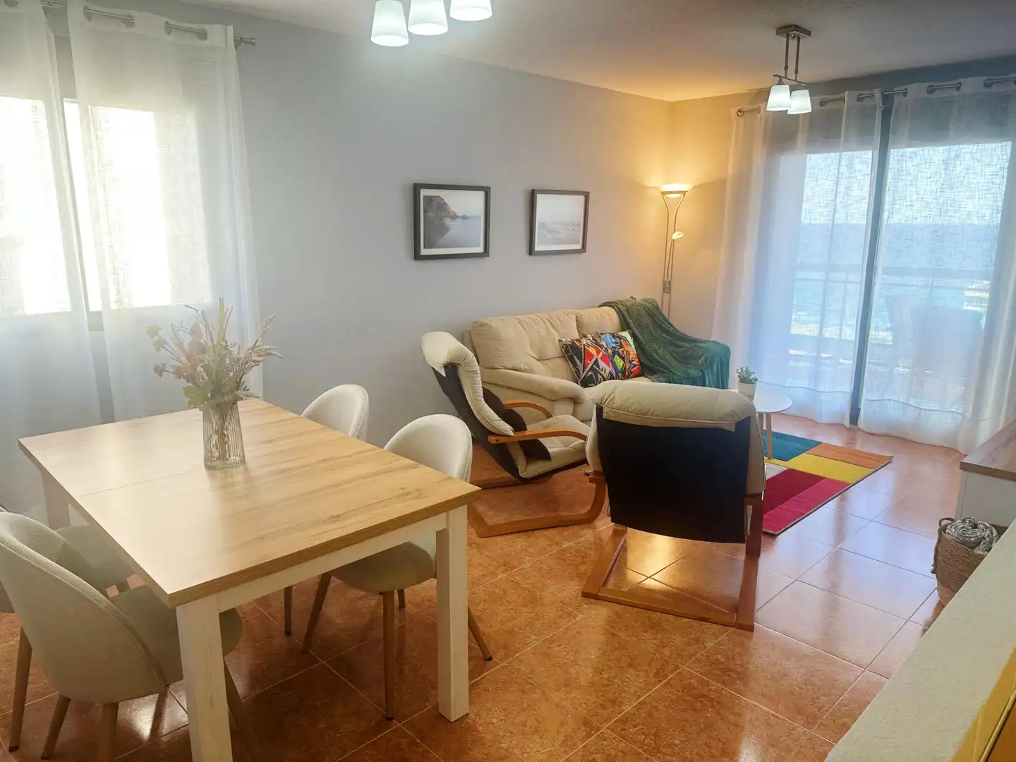 Living room of Apartments for rent in El Campello  with Air Conditioner, Heating and Private garden