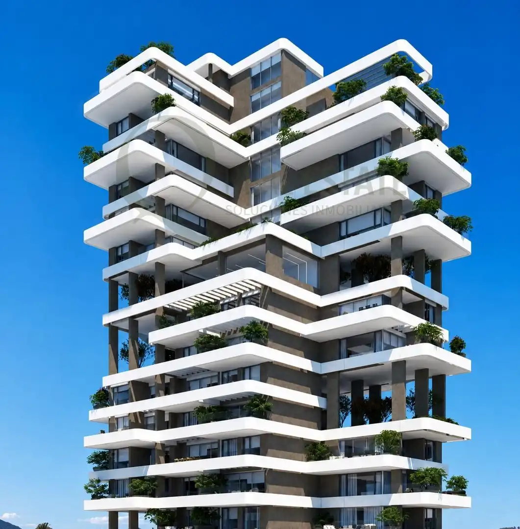 Vista exterior de Piso en venta en Calpe / Calp con Calefacción, Jardín privado y Terraza