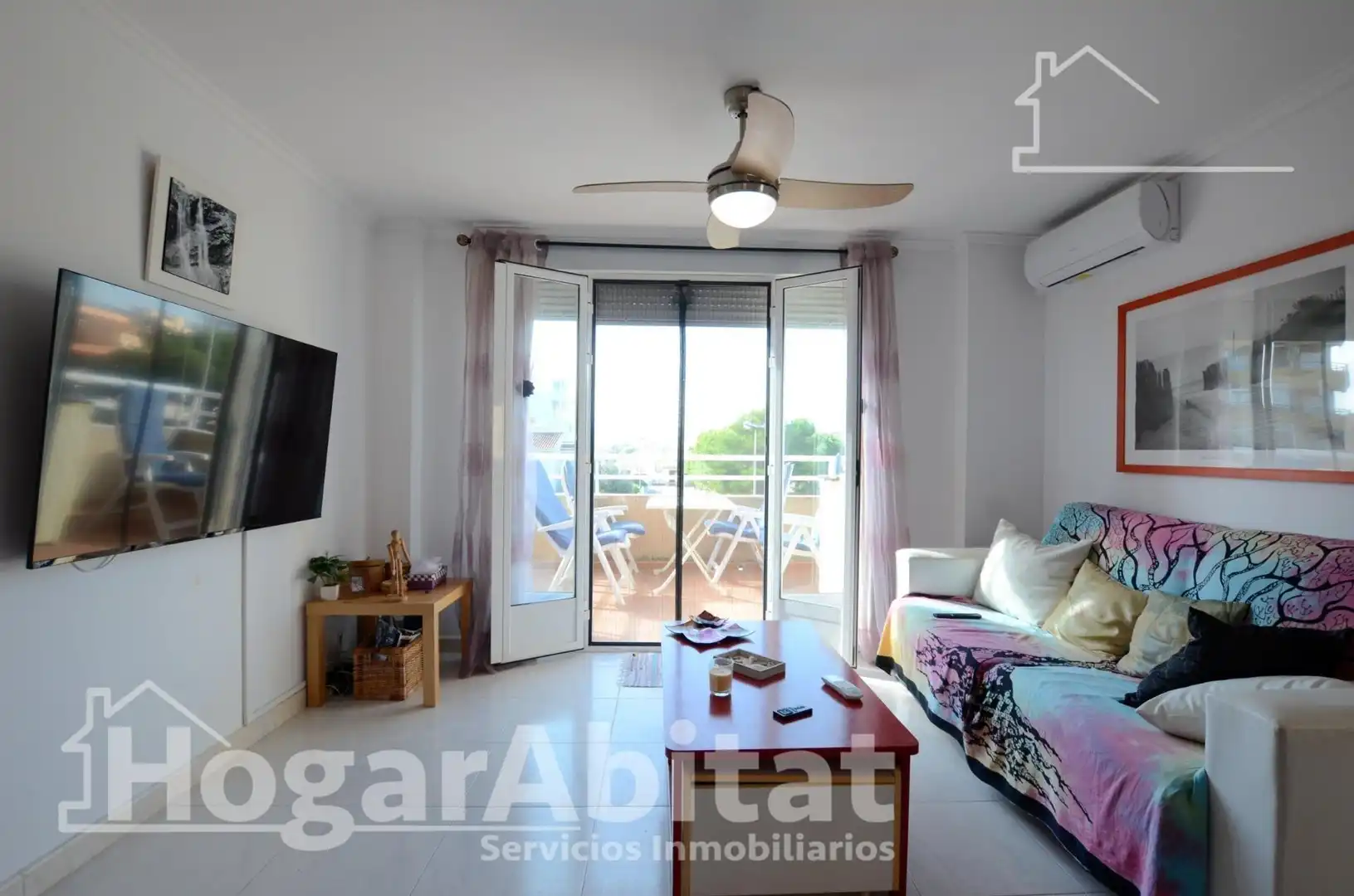 Sala de estar de Piso en venta en Oliva con Aire acondicionado, Terraza y Amueblado
