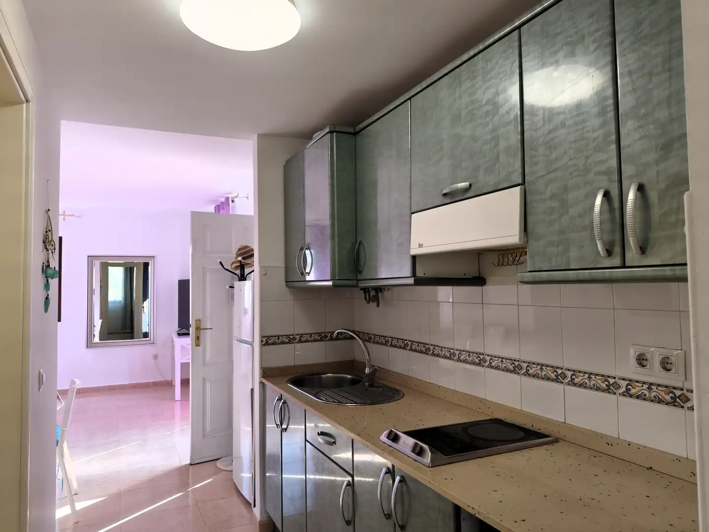 Cocina de Apartamento en venta en La Oliva con Terraza, Amueblado y Piscina comunitaria