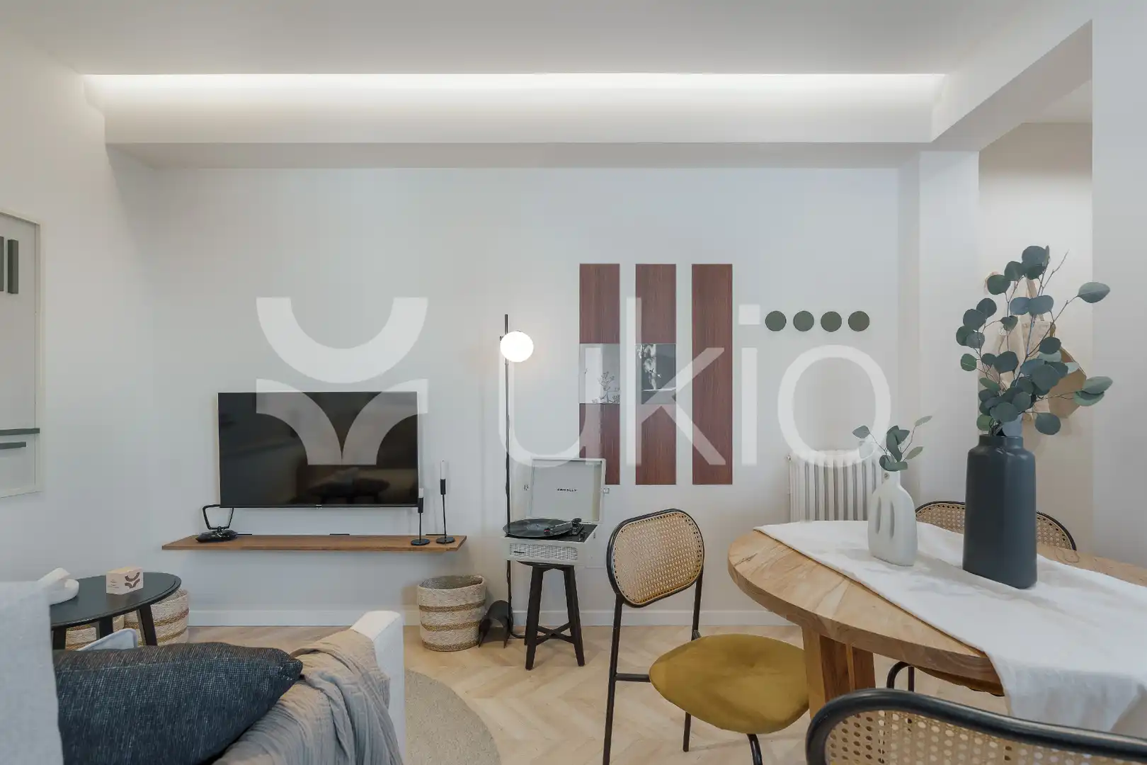 Sala d'estar de Apartament de lloguer en Madrid amb Aire condicionat, Calefacció i Moblat