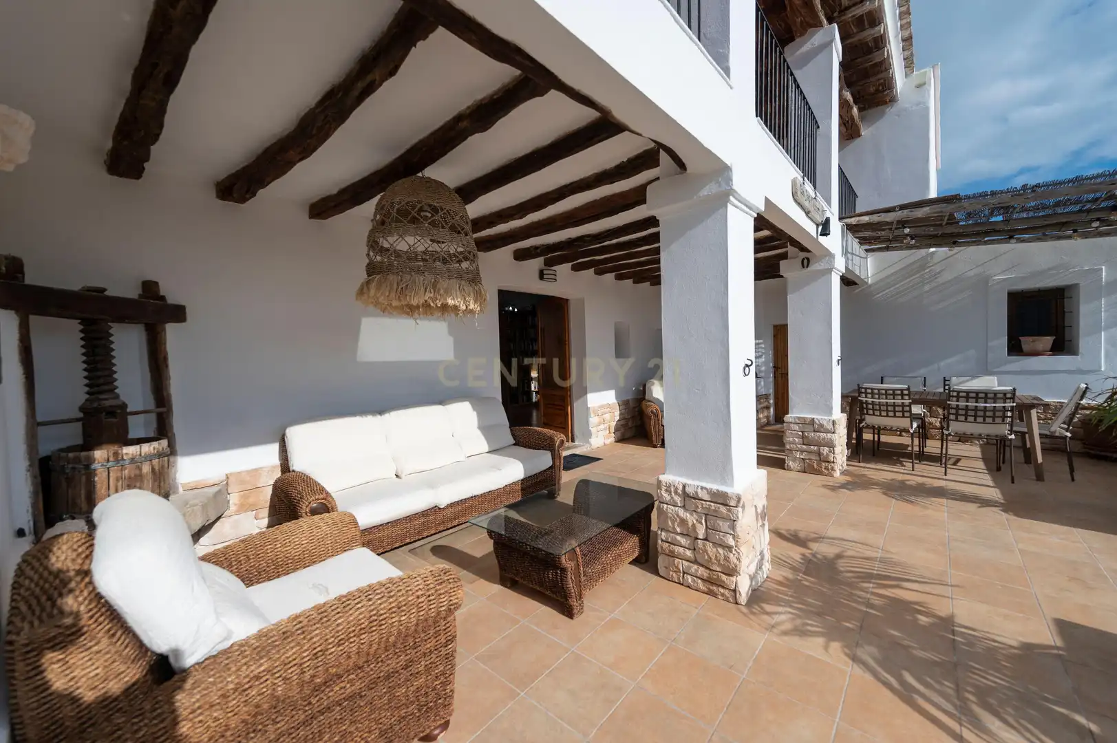 Terrasse von Haus oder Chalet zur Miete in Sant Josep de sa Talaia mit Klimaanlage, Privatgarten und Möbliert