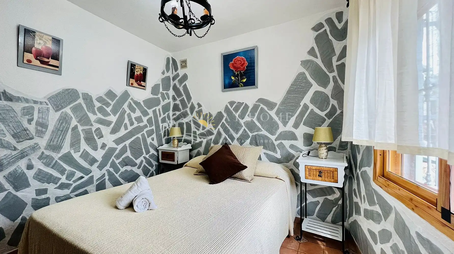Schlafzimmer von Country house zur Miete in Frigiliana mit Schwimmbad und Haustiere erlaubt