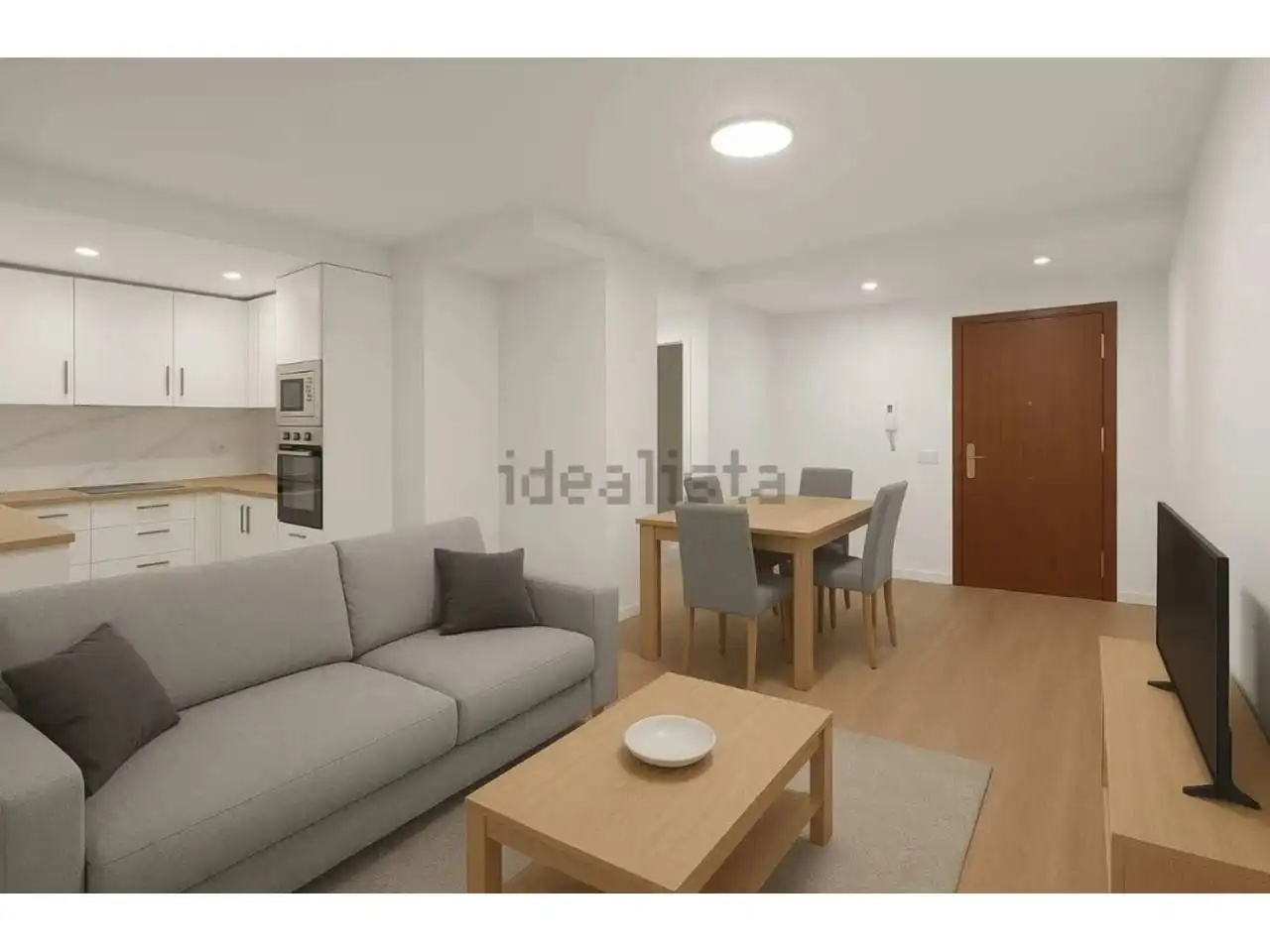 Wohnzimmer von Dachboden zum Verkauf in Rubí mit Heizung, Parkett und Balkon