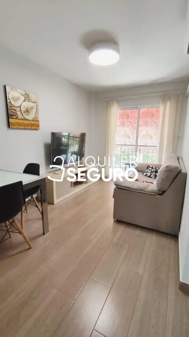 Sala d'estar de Pis de lloguer en  Valencia Capital amb Aire condicionat, Terrassa i Moblat