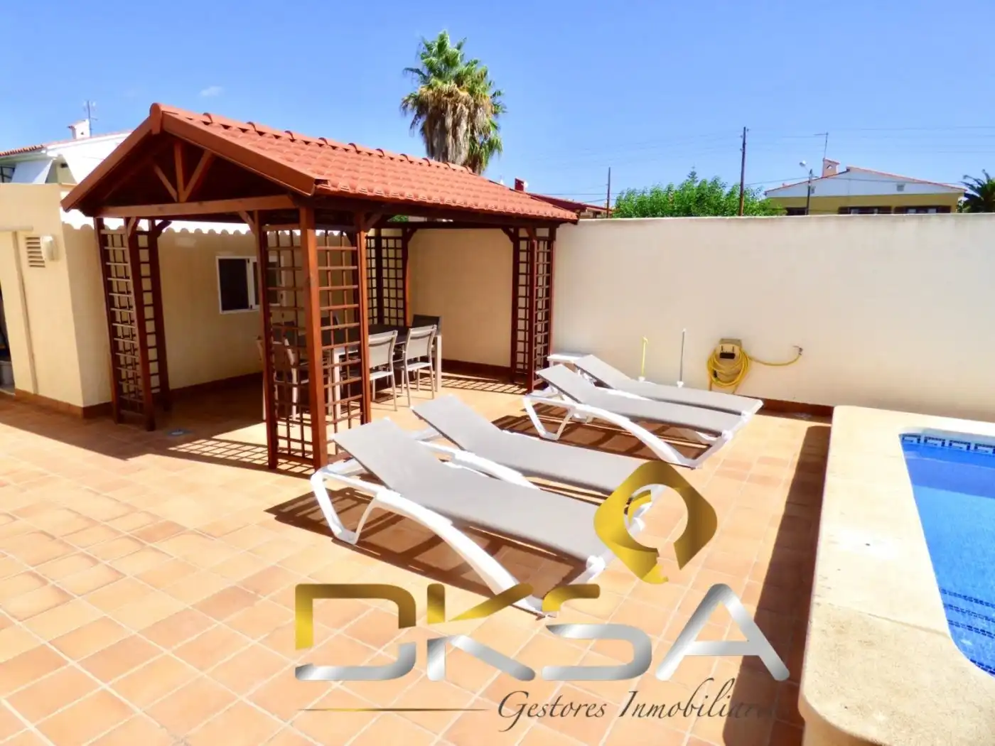 Terraza de Casa o chalet de alquiler en Benicasim / Benicàssim con Aire acondicionado, Calefacción y Jardín privado
