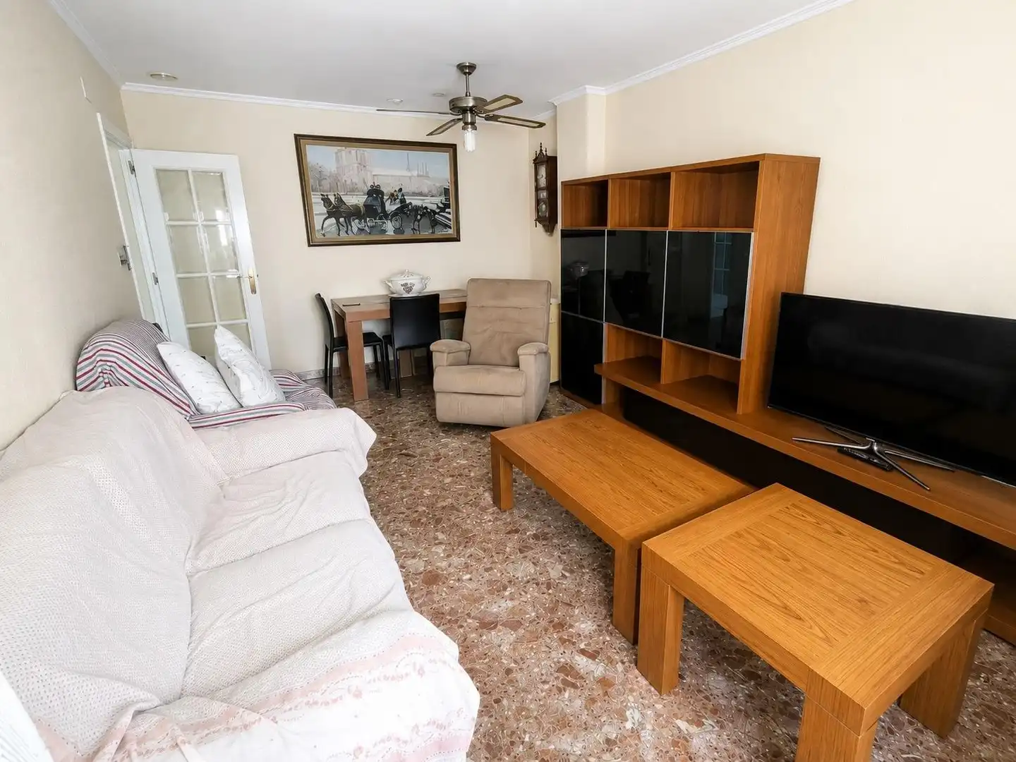 Wohnzimmer von Wohnung zum Verkauf in Elche / Elx mit Klimaanlage, Möbliert und Balkon