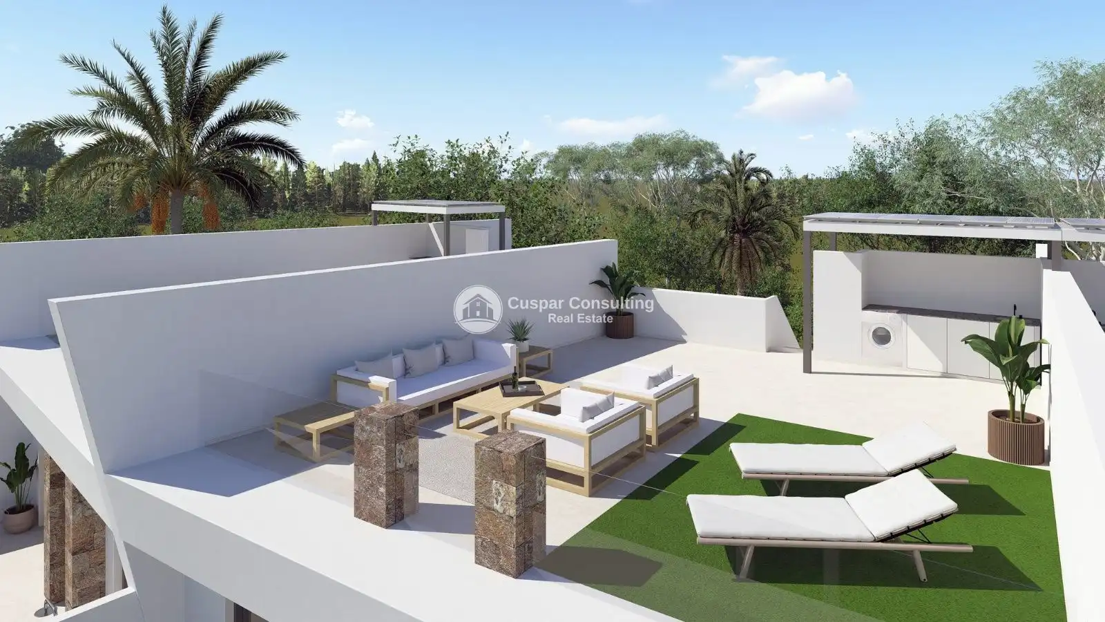 Terraza de Casa adosada en venta en Torre-Pacheco con Calefacción, Terraza y Piscina