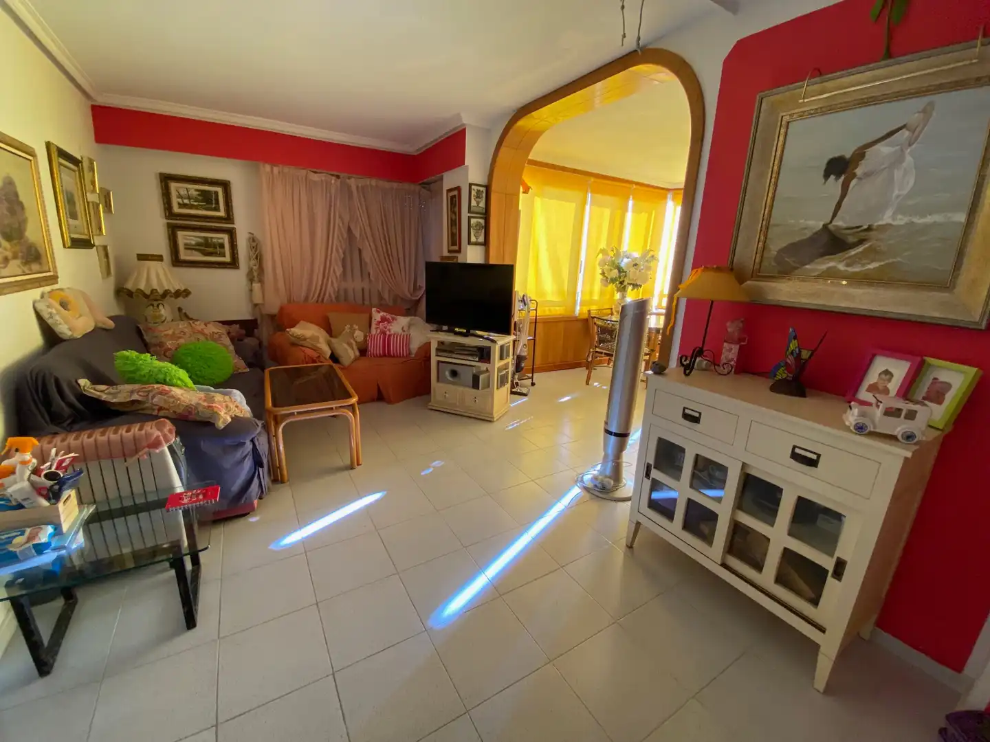 Sala de estar de Piso de alquiler en Alicante / Alacant con Amueblado, Horno y Lavadora