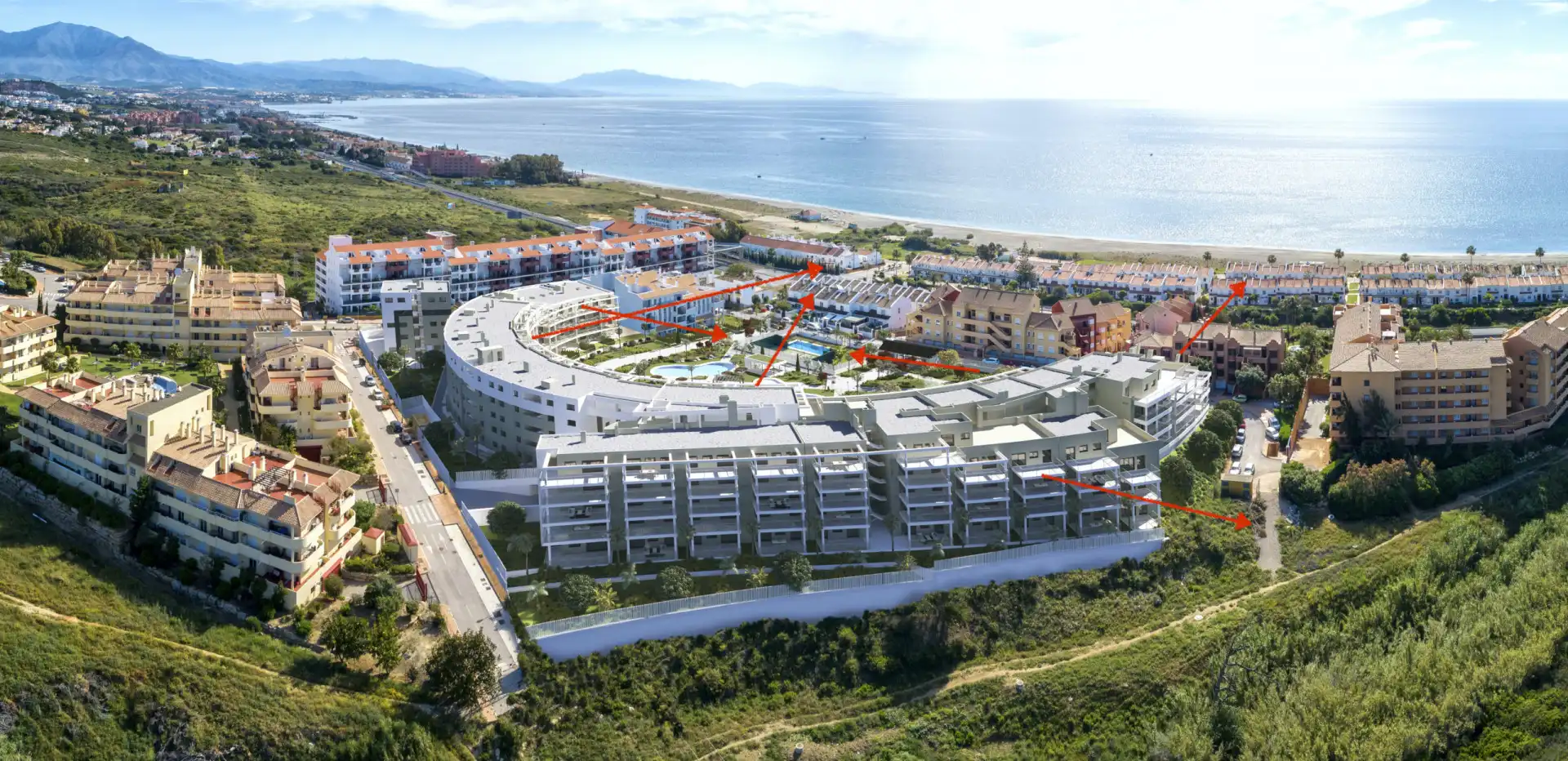 Vista exterior de Apartament en venda en Manilva amb Aire condicionat, Calefacció i Terrassa