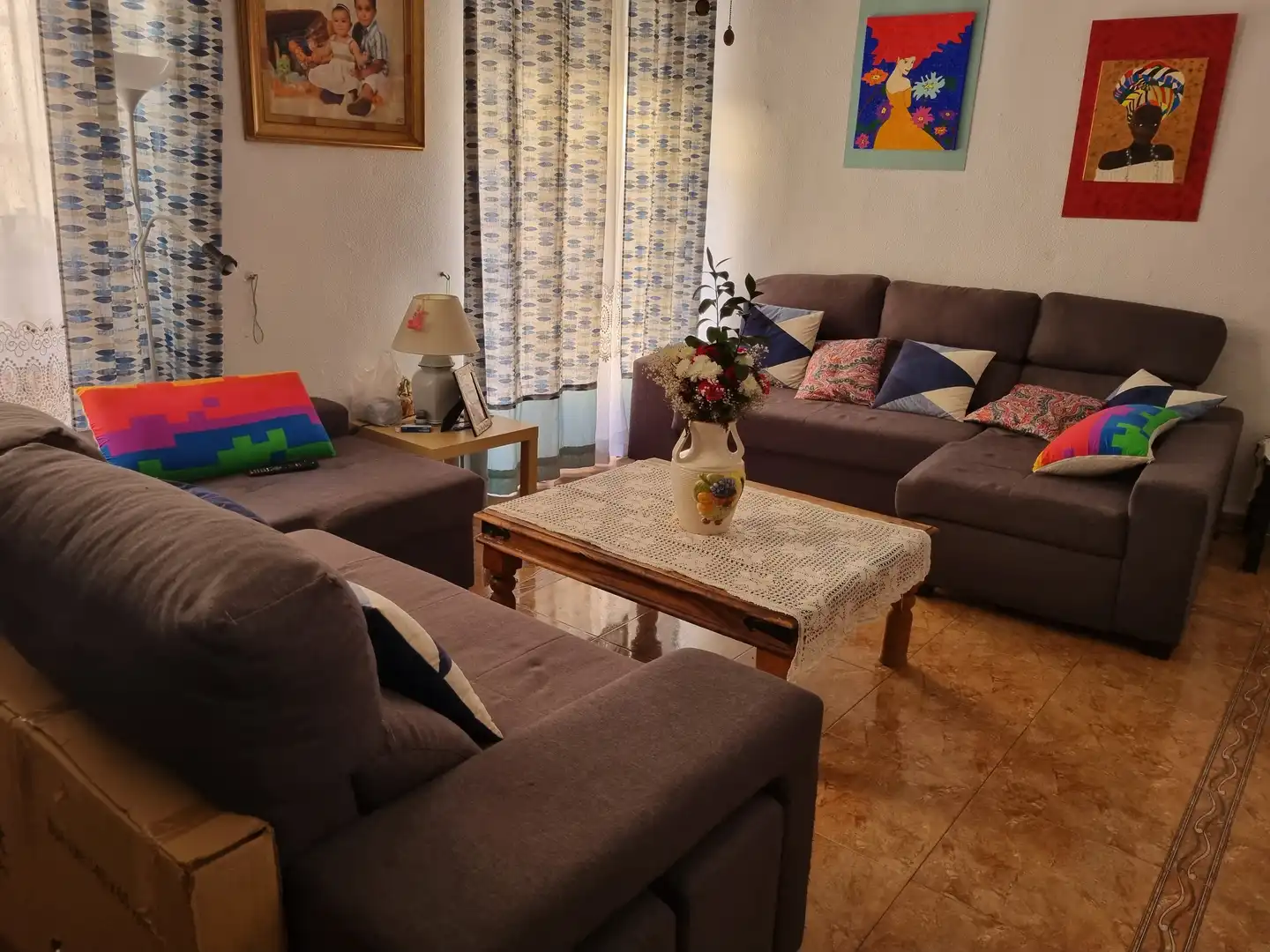 Living room of Flat for sale in Cádiz  with Furnished, Oven and Washing machine