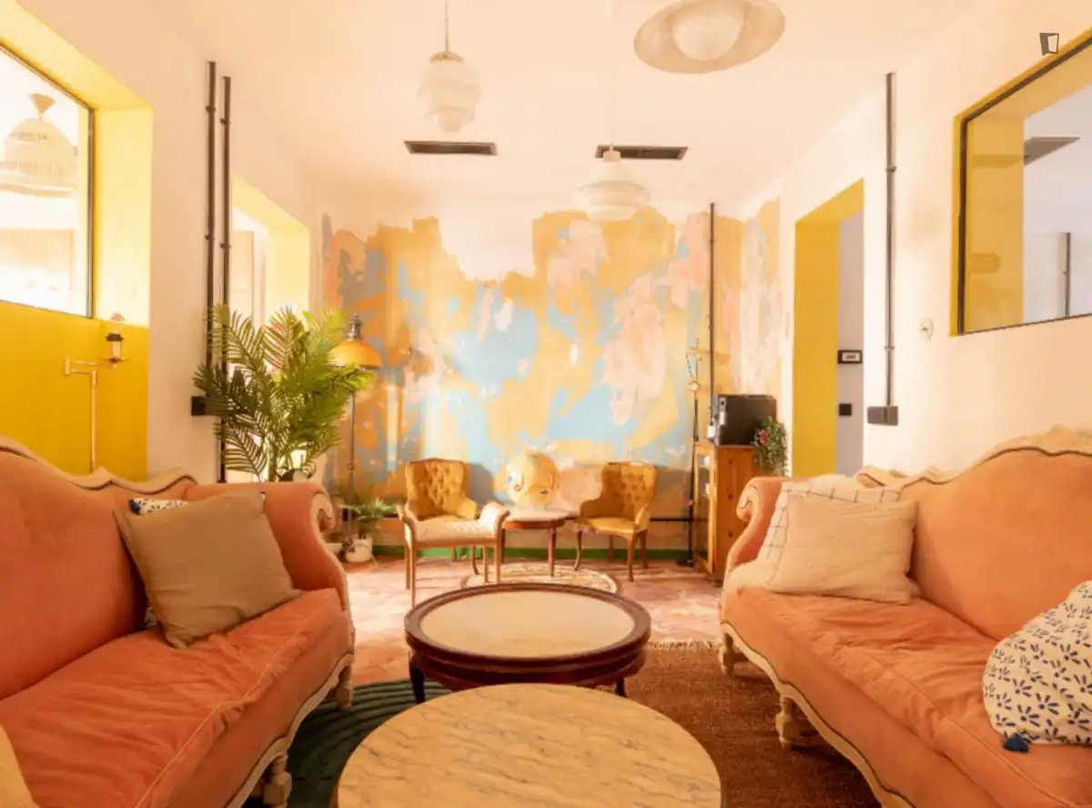 Sala d'estar de Apartament per a compartir en Madrid amb Aire condicionat, Calefacció i Moblat