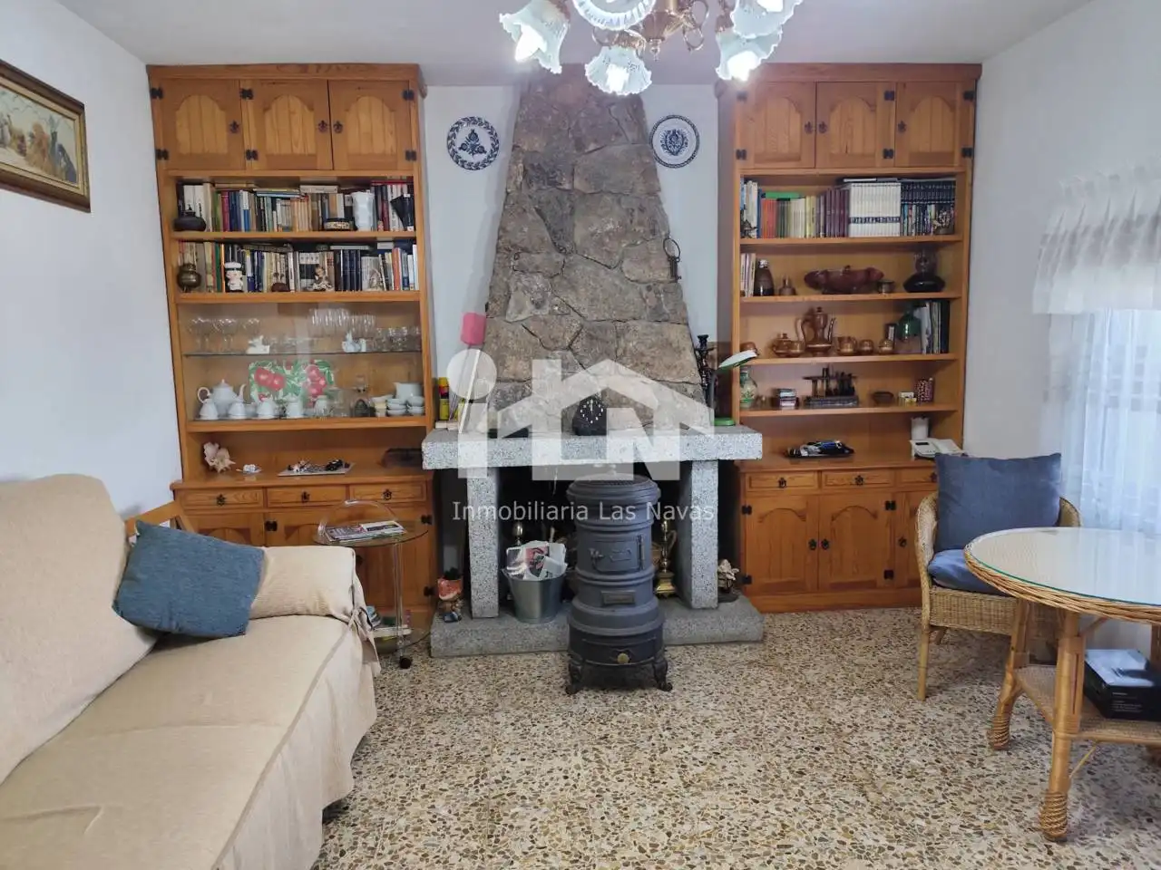 Sala de estar de Casa o chalet en venta en Santa María de la Alameda con Jardín privado y Terraza