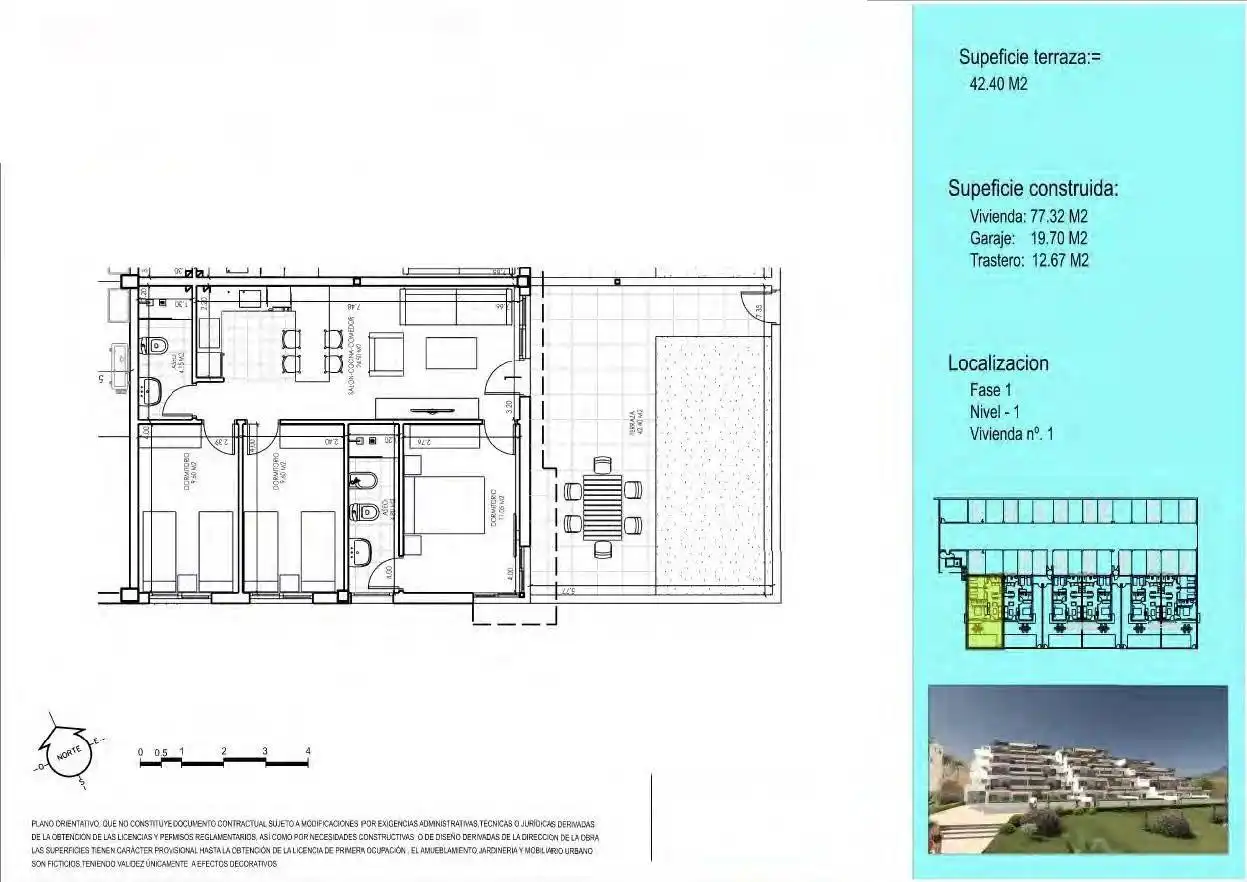 Ground floor for sale in Vera  with Air Conditioner, Terrace and Storage room