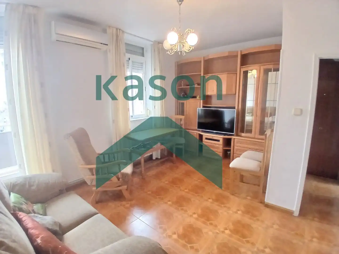 Living room of Flat for sale in Madrid  with Heating, Terrace and Furnished