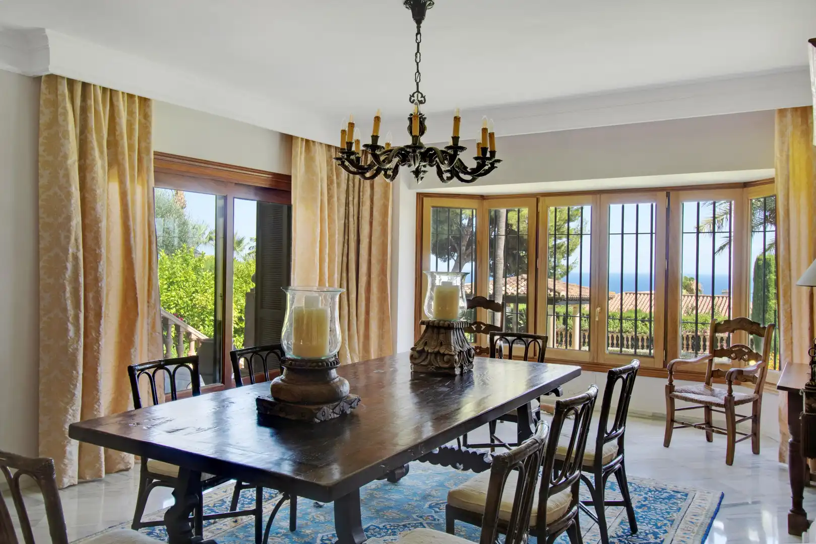 Dining room of Houses for rent in Marbella  with Private garden, Terrace and Swimming Pool