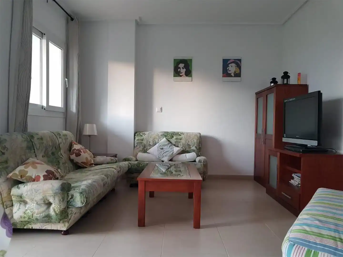 Sala d'estar de Apartament en venda en Murcia amb Aire condicionat, Jardí privat i Parquet