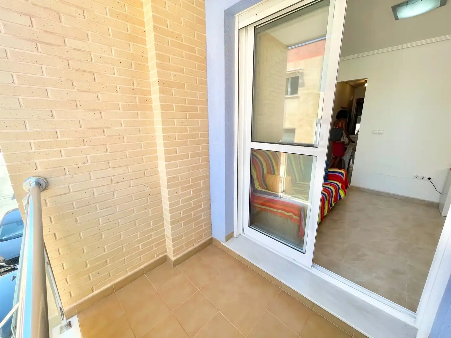 Terrassa de Apartament de lloguer en Los Alcázares amb Aire condicionat, Moblat i Rentadora