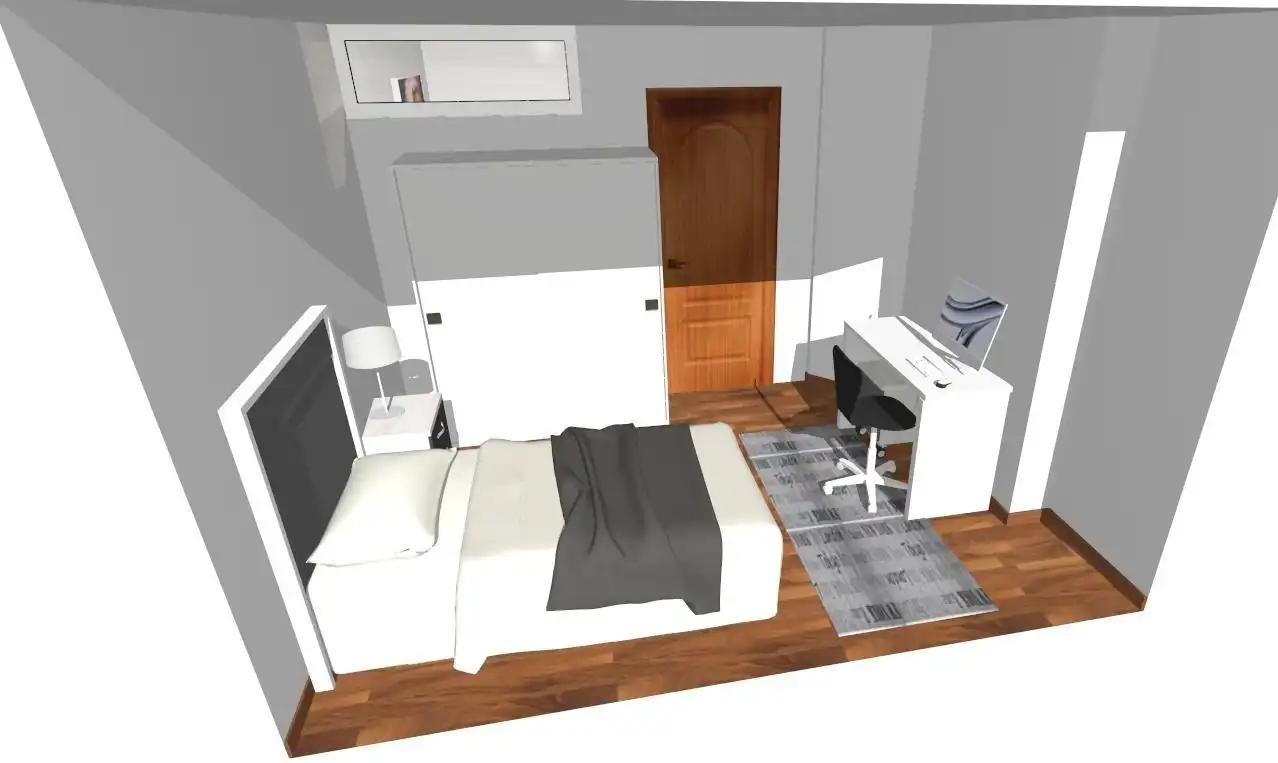 Bedroom of Flat for rent in Vigo   with Heating, Parquet flooring and Furnished