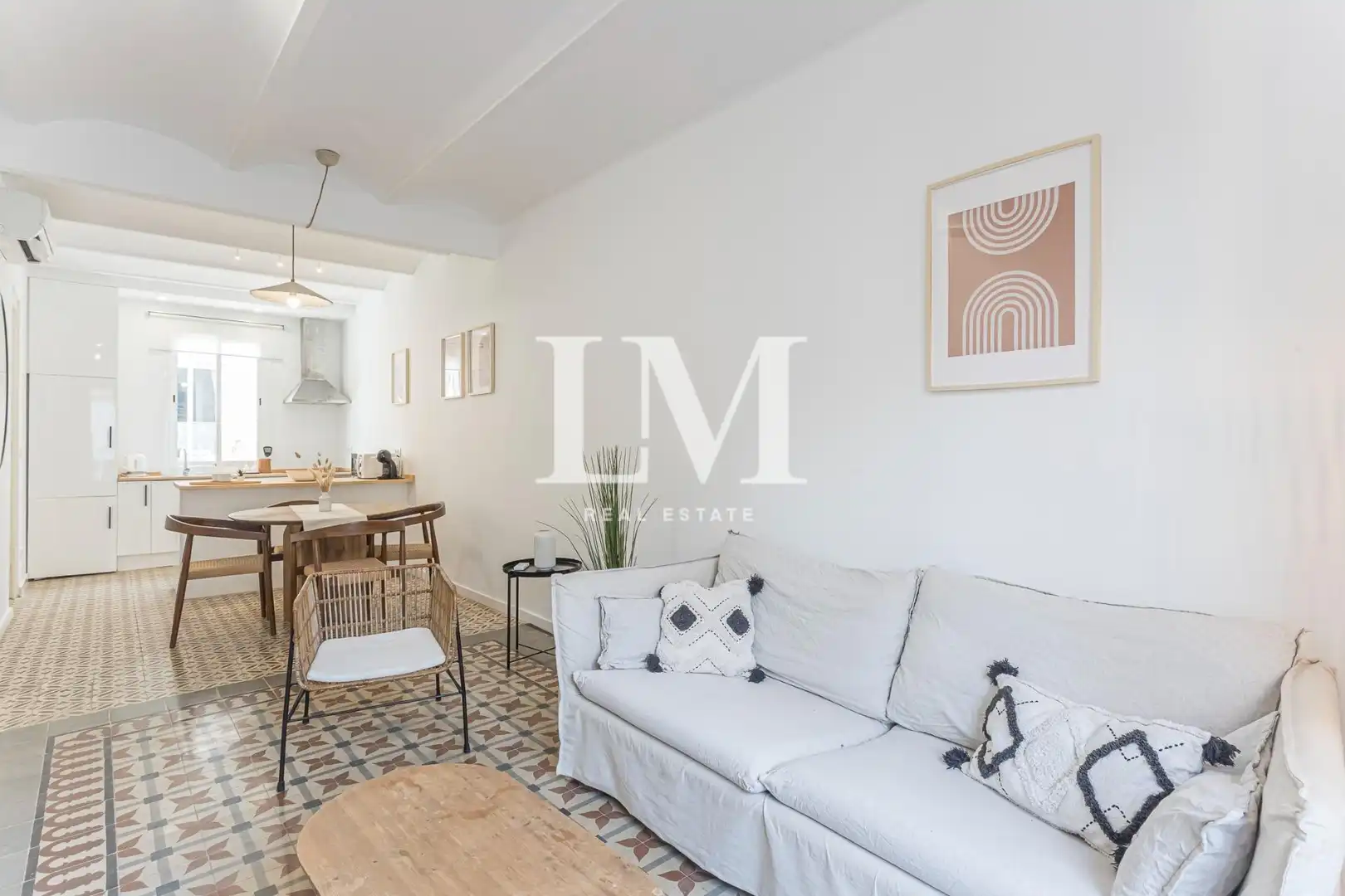 Sala d'estar de Apartament de lloguer en Barcelona amb Aire condicionat, Calefacció i Moblat