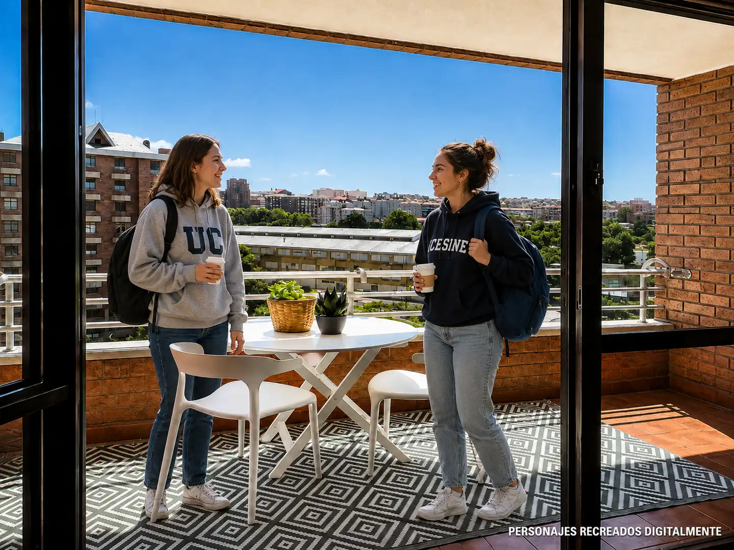 Terrace of Flat for rent in Santander  with Heating, Terrace and Furnished