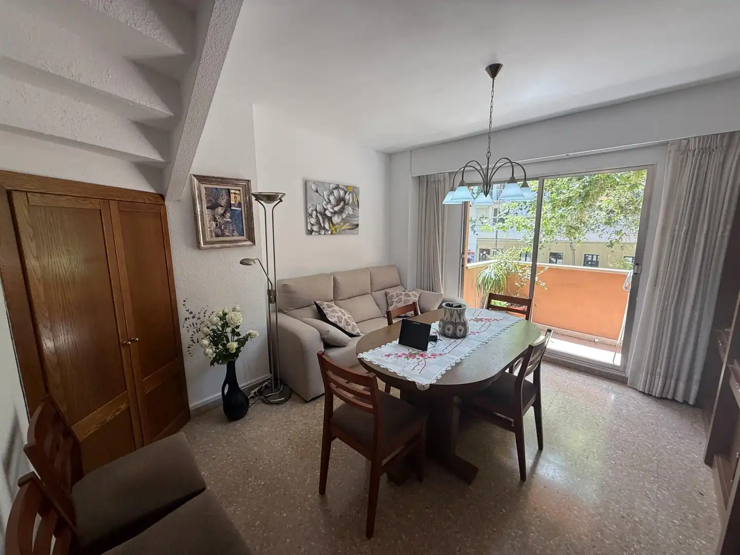 Wohnzimmer von Wohnung zum Verkauf in Valencia mit Klimaanlage und Balkon