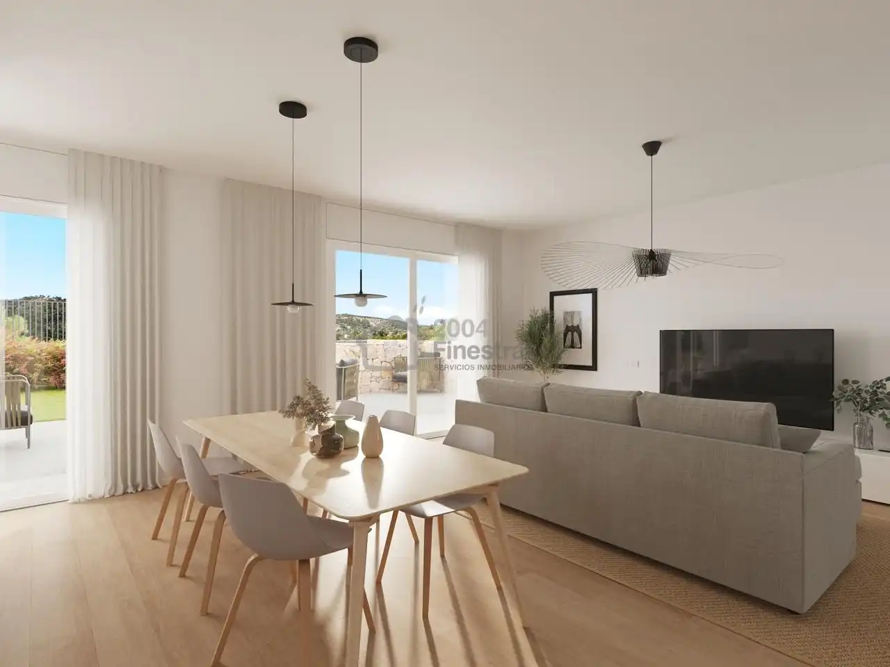 Sala d'estar de Casa o xalet en venda en Finestrat amb Moblat i Piscina comunitària