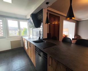 Kitchen of Flat to rent in Gijón   with Heating, Terrace and Furnished