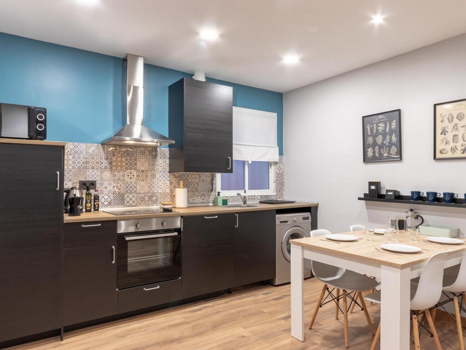 Kitchen of Apartment to rent in Calonge i Sant Antoni  with Air Conditioner, Private garden and Terrace