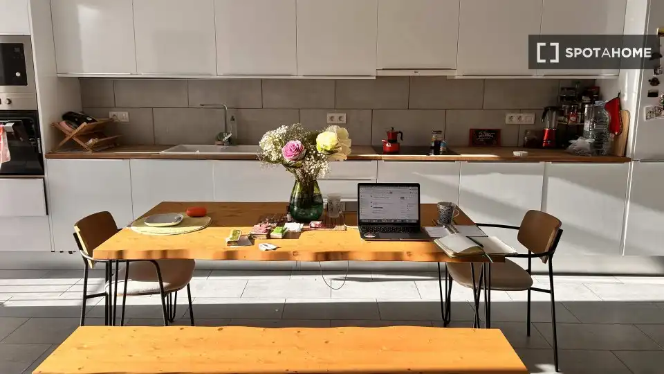 Kitchen of Flat for rent in  Barcelona Capital  with Air Conditioner, Heating and Furnished