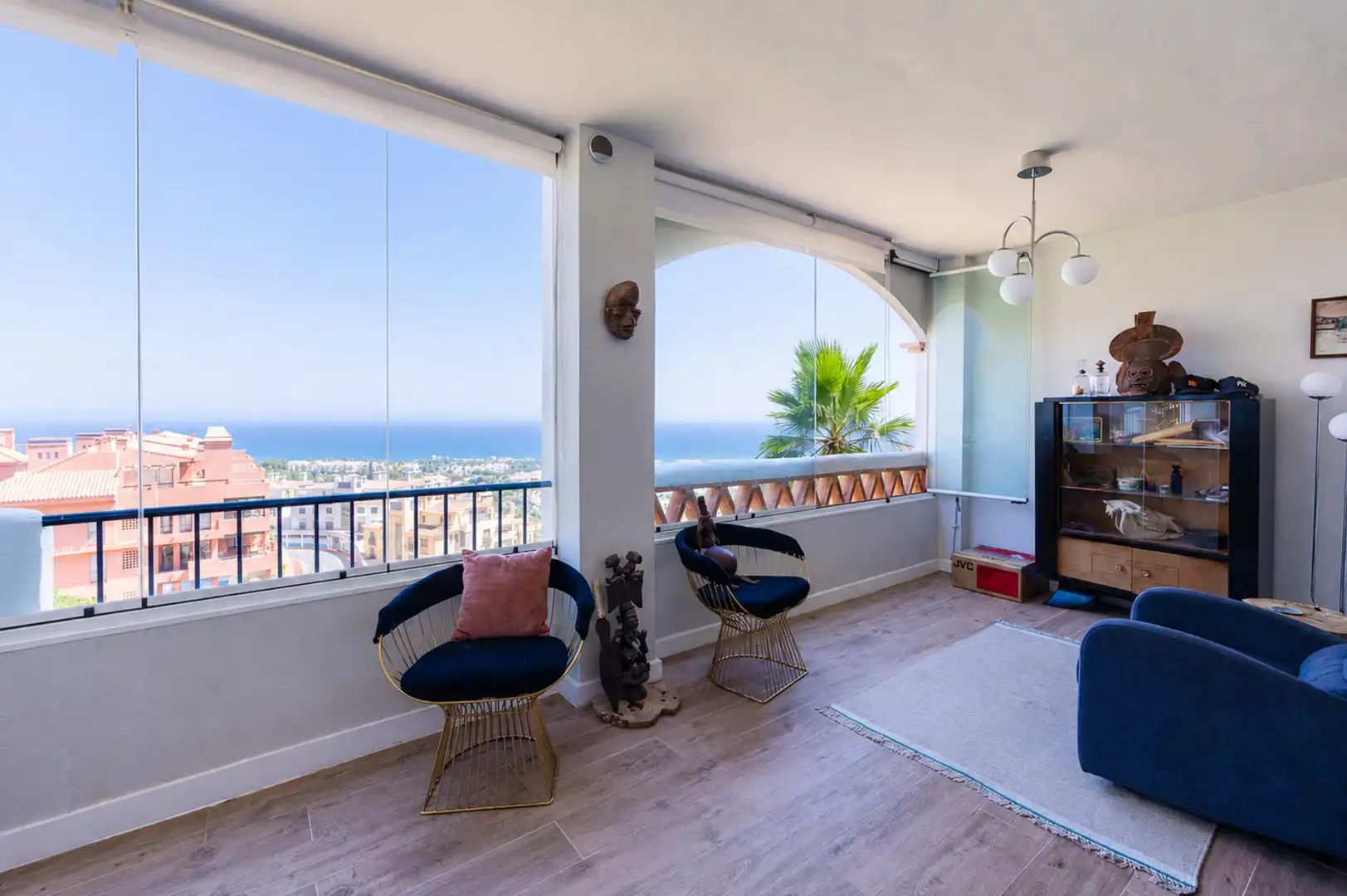 Sala de estar de Apartamento en venta en Mijas con Aire acondicionado, Terraza y Piscina