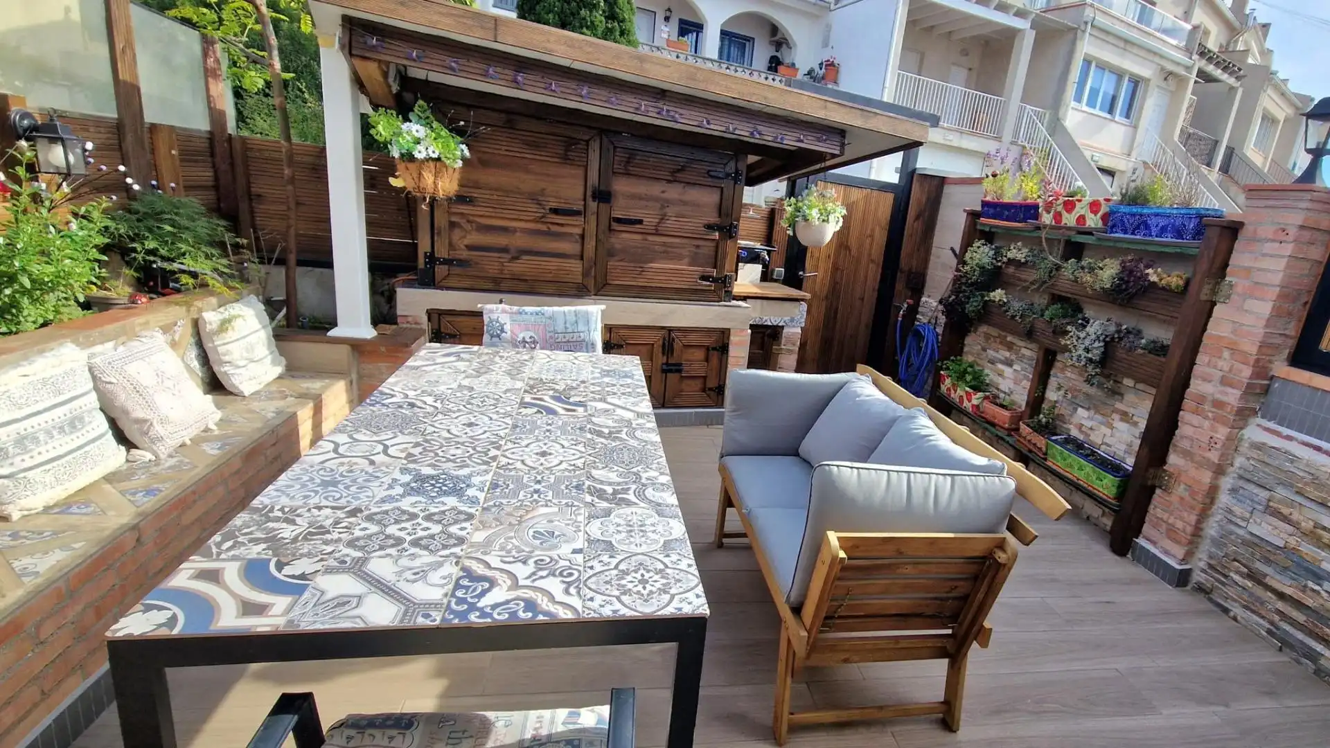 Terraza de Casa o chalet de alquiler en Roses con Aire acondicionado, Jardín privado y Terraza