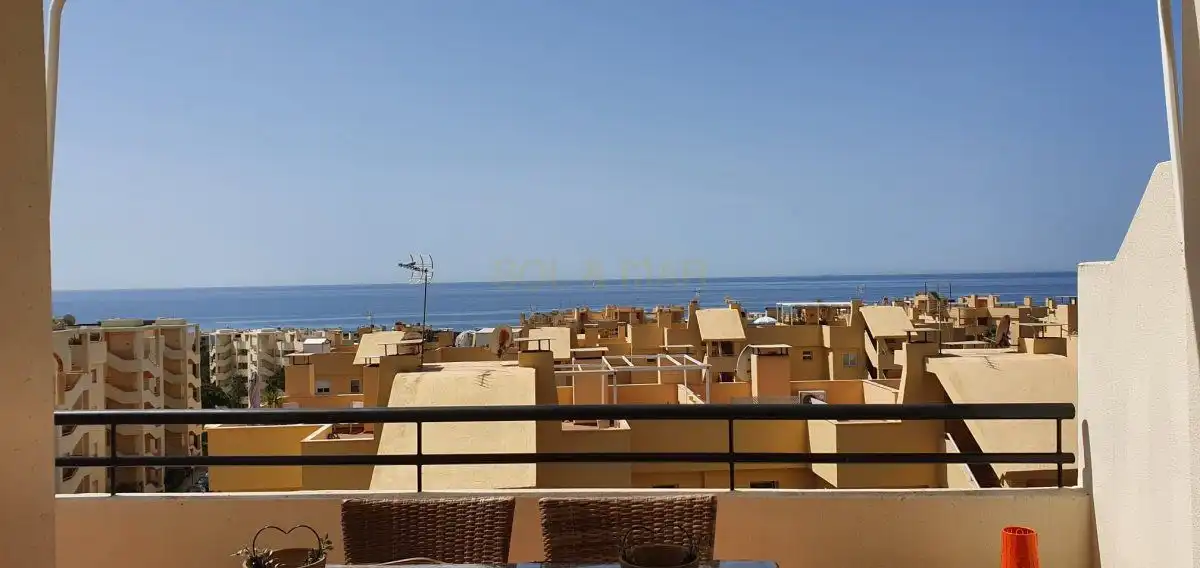 Terrasse von Dachboden zur Miete in Mijas mit Klimaanlage, Heizung und Terrasse