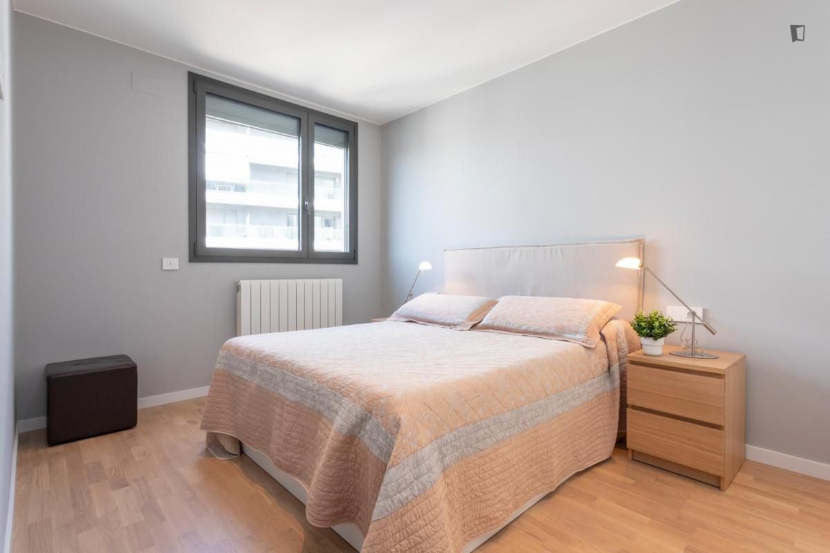 Bedroom of Apartment to rent in Badalona  with Air Conditioner, Furnished and Oven