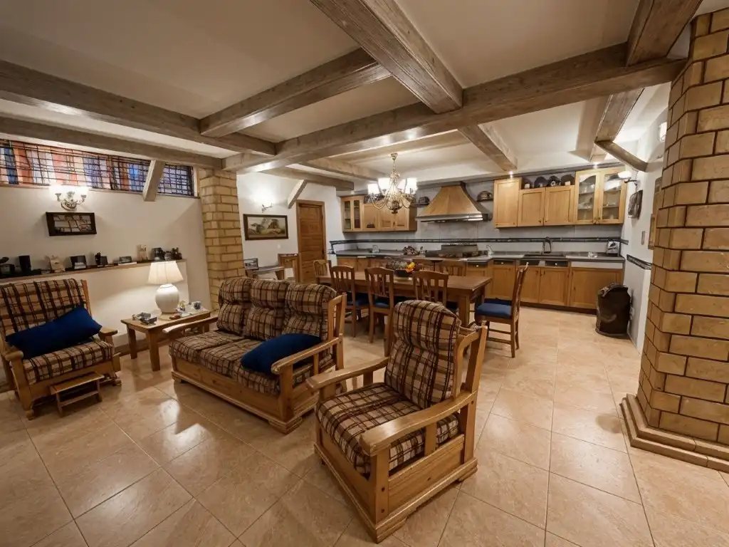 Sala d'estar de Casa adosada en venda en Cuarte de Huerva amb Aire condicionat, Jardí privat i Piscina