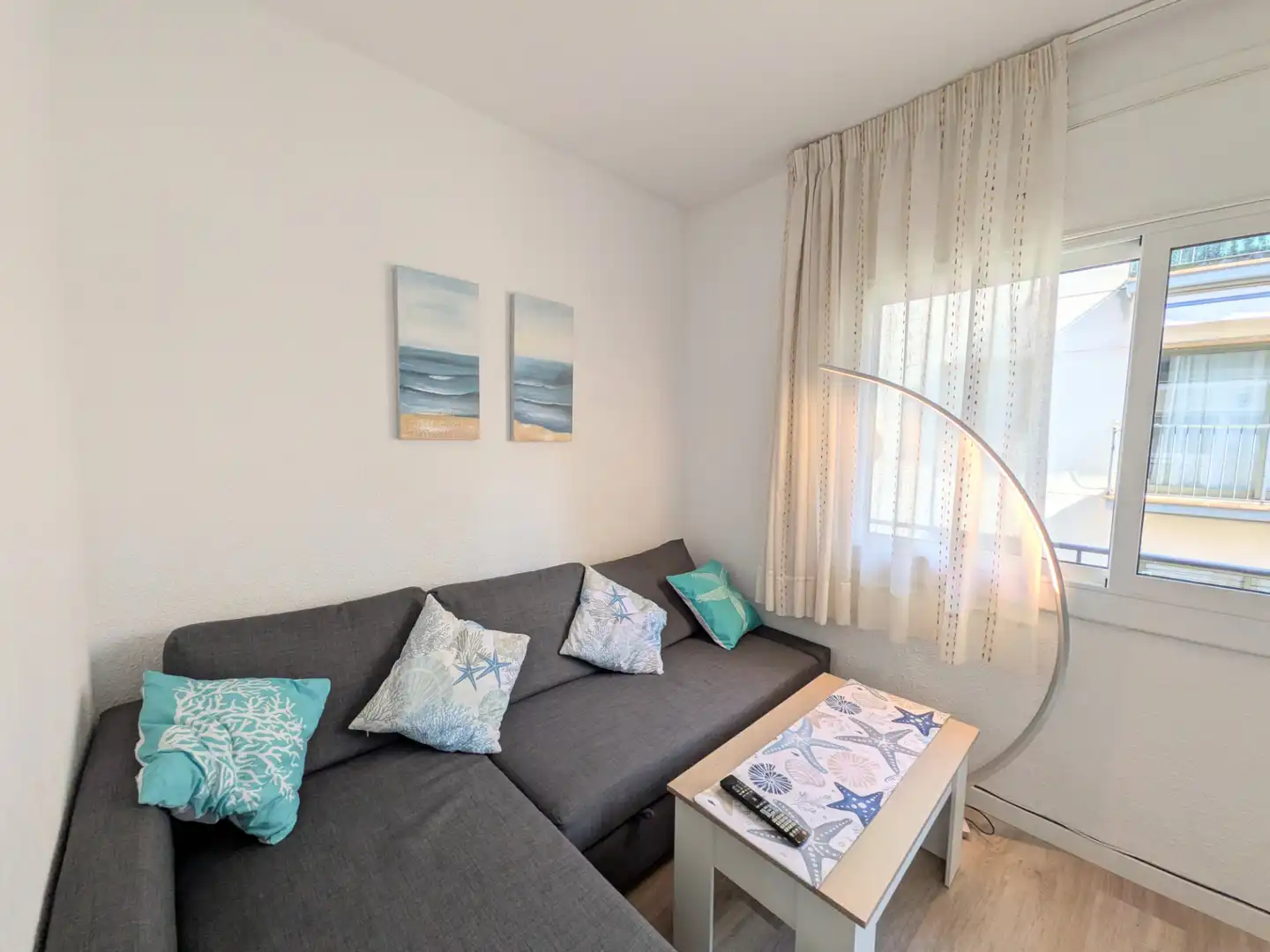 Sala de estar de Apartamento en venta en Lloret de Mar con Aire acondicionado, Calefacción y Parquet