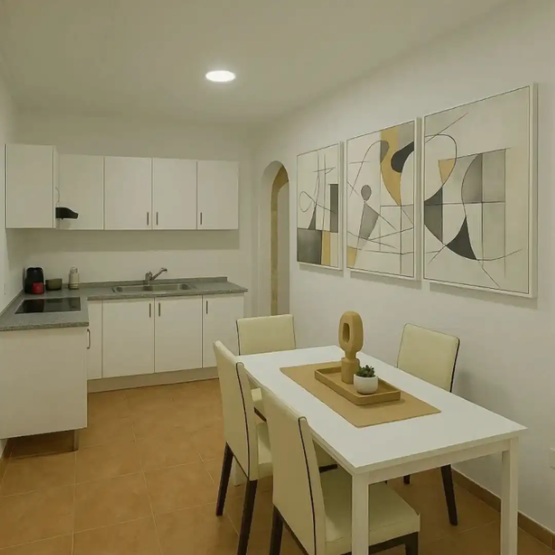 Cocina de Estudio de alquiler en Xàtiva con Aire acondicionado, Amueblado y Horno
