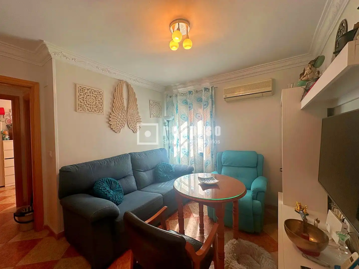 Wohnzimmer von Wohnung zum Verkauf in Málaga mit Klimaanlage, Heizung und Terrasse