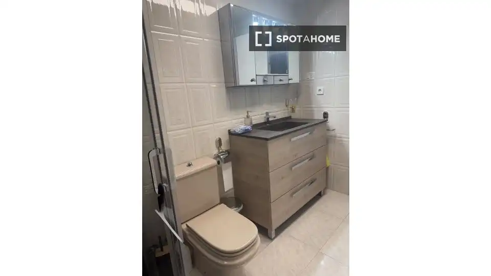 Bany de Apartament per a compartir en Calpe / Calp amb Aire condicionat, Terrassa i Moblat