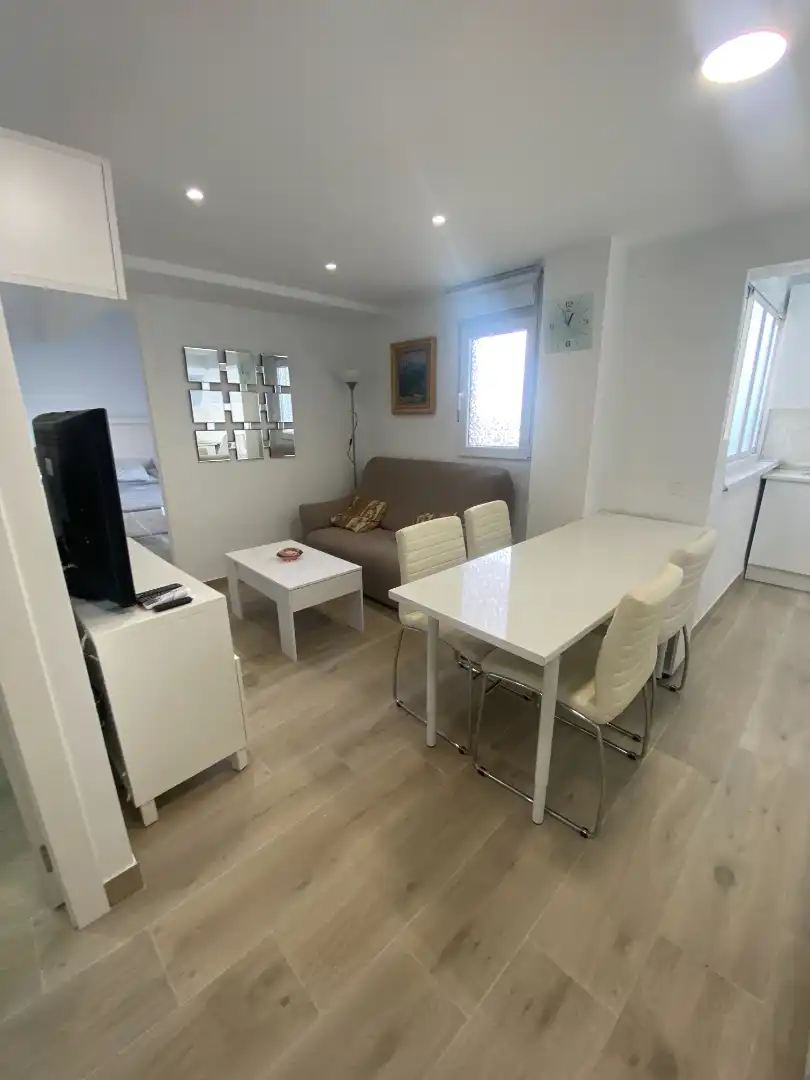 Wohnzimmer von Wohnungen zur Miete in Málaga mit Klimaanlage, Möbliert und Waschmaschine