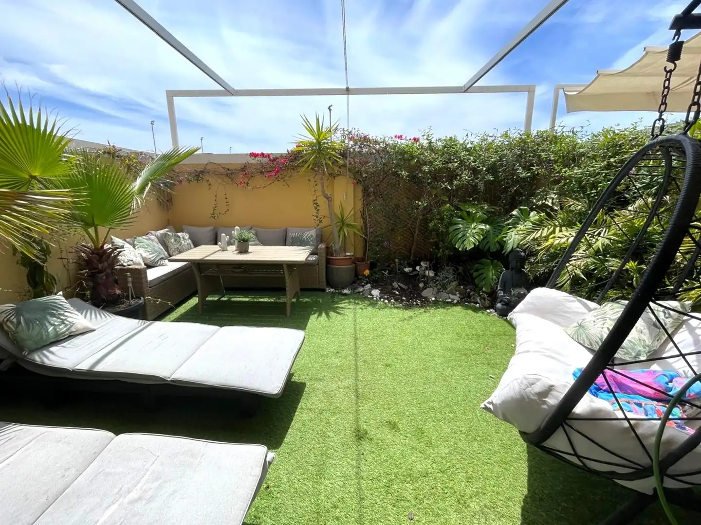Terrassa de Casa adosada en venda en Mijas amb Aire condicionat, Jardí privat i Terrassa